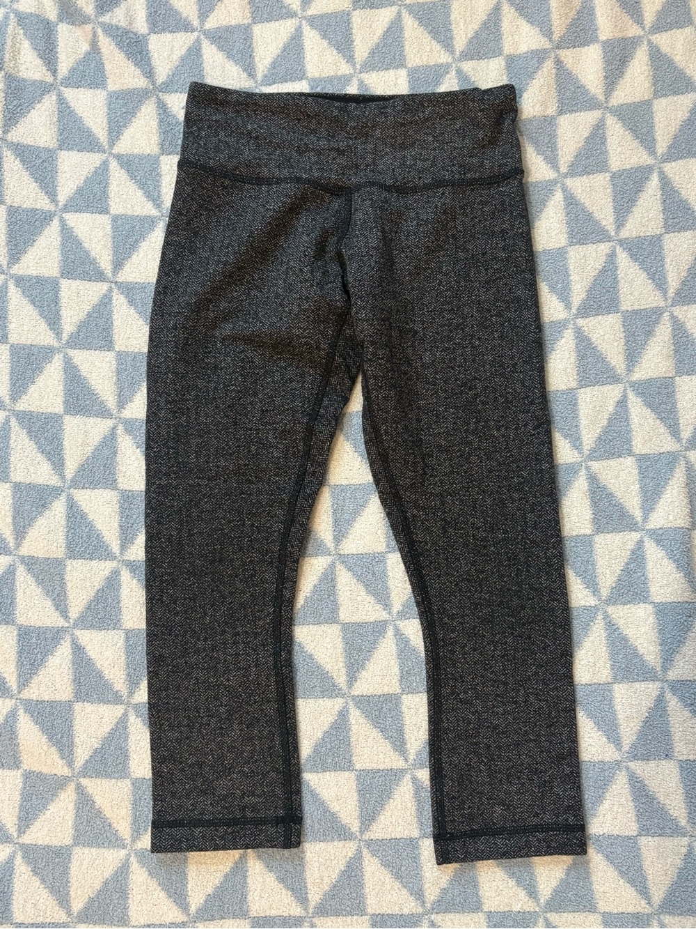 Lululemon Wunder Under Crop Pants Black White